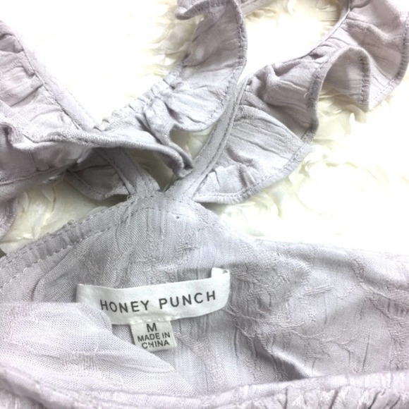 Honey Punch Ruffle Halter Crop Top - Picture 7 of 7